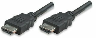 Manhattan monitor kábel, HDMI/HDMI 5m, árnyékolt, fekete