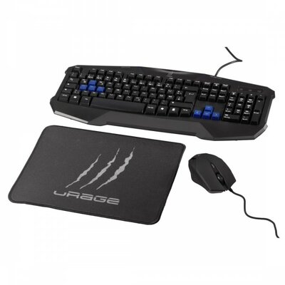 Hama Urage Gaming Starter szett fekete HUN egér + egérpad + billentyűzet