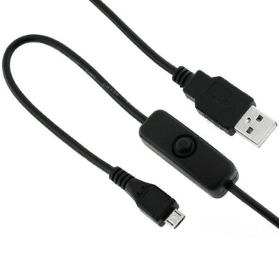 Gembird USB M - micro USB M Töltő kábel kapcsolóval 1.5m Fekete