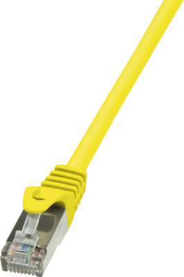 LogiLink CAT6 F/UTP Patch Cable EconLine AWG26 yellow 0,25m