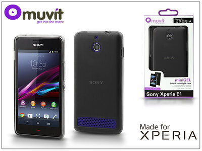 Sony Xperia E1 (D2005) hátlap - Made for Xperia Muvit miniGel - fekete