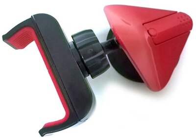 OMEGA Mobiltelefon autós tartó műszerfalra, szélvédőre, piros