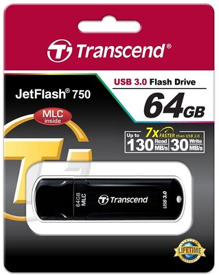 Transcend JetFlash 750 64GB fekete