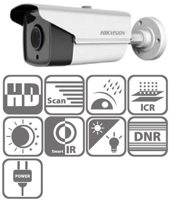 Hikvision DS-2CE16D0T-IT3 Bullet HD-TVI kamera, kültéri, 1080P, 2,8mm, EXIR40m, IP66, DNR