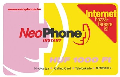NEOPHONE feltöltő kártya 1000 FT