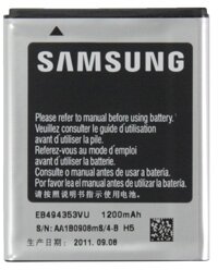 Samsung EB494353VU (Wave 525 (GT-S5250)) 1200mAh Li-ion akku, gyári, csomagolás nélkül