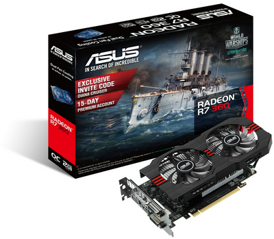 Asus AMD R7 360 - 2GB GDDR5 - Videókártya (R7360-OC-2GD5-V2)
