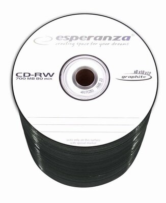 Esperanza CD-RW Újraírható CD lemez Henger 100db/csomag