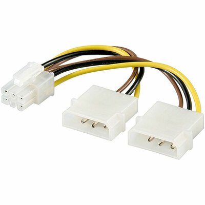 Power cable 2xMolex/PCI-Express-6pin Akyga AK-CA-13 15cm
