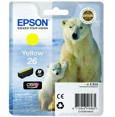 Singlepack Yellow 26 Claria Premium Ink