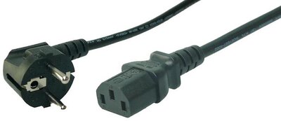 LogiLink Power Cord, Schuko-C13, black, 1,80m