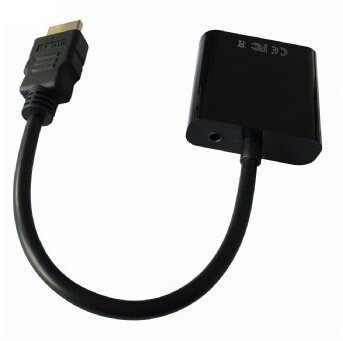 Gembird HDMI v1.4 -VGA adapter + audio port Fekete