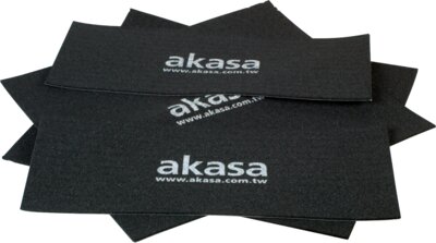 Akasa PaxMate Plus Zajcsökkentő számítógép alátét/szőnyeg - Fekete (4 db / csomag)