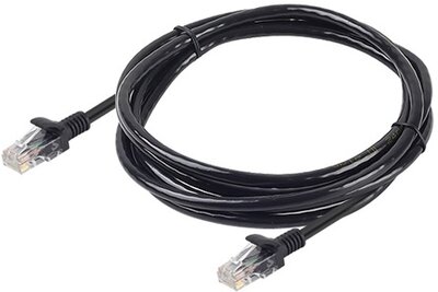 OEM RJ45 CAT6 UTP M/M adatkábel 3m LSOH fekete