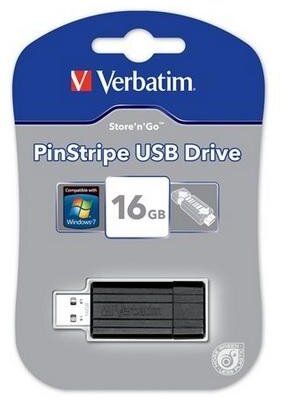 Verbatim PinStripe 16GB fekete pendrive / USB flash drive