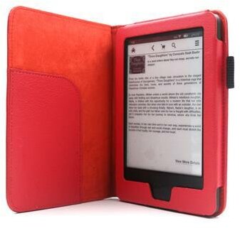 C-TECH 6" E-book olvasó tok Piros