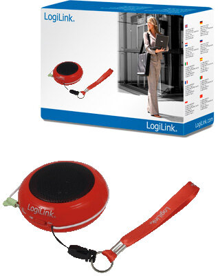 Logilink Hordozható MP3 hangszóró, piros