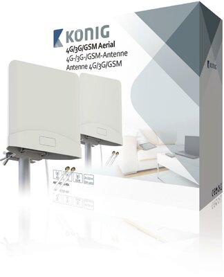 König ANT-4G20-KN 4G/3G/GSM antenna 2 x 2.5m kábellel