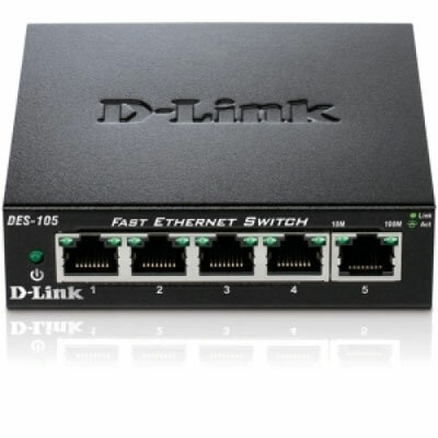 D-Link DGS-105/E 5-port 10/100/1000 Gigabit Metal Housing Desktop Switch