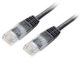 Equip U/UTP Cat6 lapos patch kábel 3.0m fekete