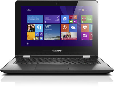 Lenovo IdeaPad YOGA 300-11IBR - 80M1007KHV - 11,6" Notebook - Fekete - Windows 10