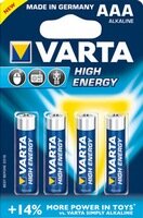 Varta High Energy LR03 AAA tartós mini ceruzaelem (4db/csomag)