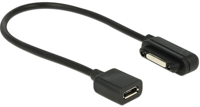 Delock Töltőkábel USB Micro-B csatlakozóhüvellyel > Sony mágneses csatlakozó 15 cm
