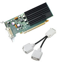 Nvidia Quadro NVS 285, GDDR2 128MB, 64 bit, Low profile - passzív hűtés (430956-001) - (Használt)