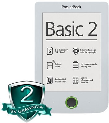 PocketBook Basic 2 E-book - Fehér (PB614-Y-WW)