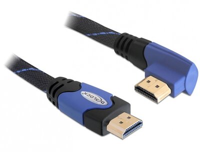 Delock Cable High Speed HDMI with Ethernet angled A-A / male-male 3 m