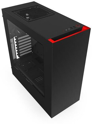 NZXT S340 Elite Window Számítógépház - Fekete/Piros