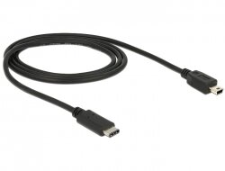 Delock USB 2.0 C-miniUSB összekötő kábel 1m - Fekete