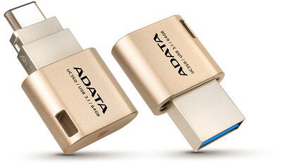 A-data USB 3.1 Type-C 64GB pendrive Arany