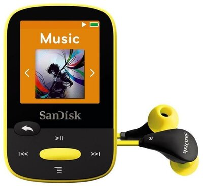Sandisk Sansa Clip Sport mp3 lejátszó 4 GB - Sárga (SDMX24-004G-G46)