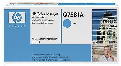 HP Q7581A cián toner