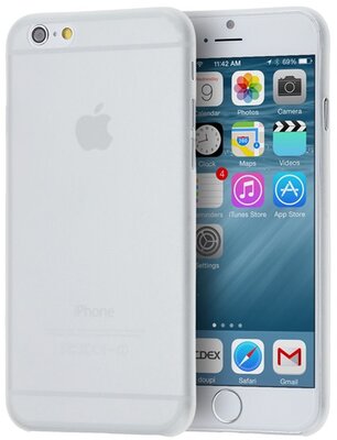 Apple iPhone 6/6S ultravékony hátlap tok, átlátszó-matt