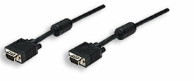 Manhattan monitor kábel, SVGA HD15 M/HD15 M 3m, ferrítmagos, fekete
