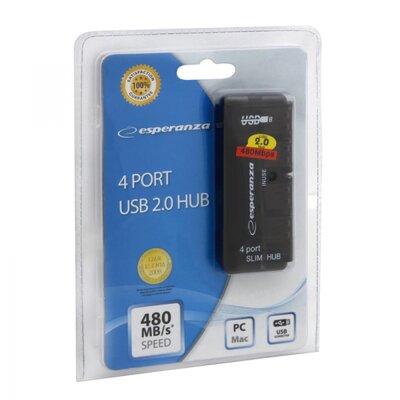 Esperanza EA112 USB2.0 HUB (4port) Fekete