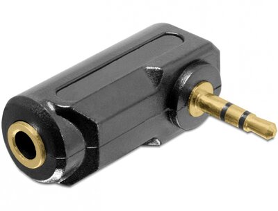 Delock 65364 audio sztereo jack 3.5 mm 3 pin apa / anya forgatott adapter