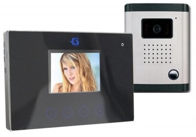 Global video kaputelefon szett, 3,5" monitor, kütéri (IP44) kamera (380TVL)