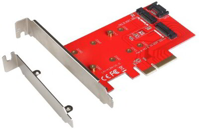 i-tec PCI-E 2x M.2 kártya (PCI-E/SATA)