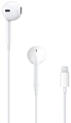 Apple EarPods fülhallgató beépített távvezérlővel és mikrofonnal - Fehér, Lightning csatlakozóval