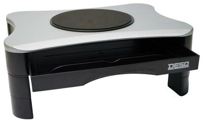 Desq 360 fokban forgatható monitor és nyomtató állvány fiókkal