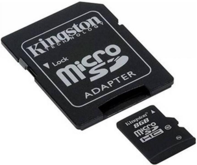 Kingston 8GB UHS-I Class 10 MicroSDHC Memóriakártya Adapterrel