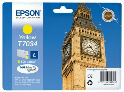 Epson WP4000/4500 Series Ink Cartridge L Yellow 0.8k