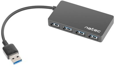 Natec MAYFLY 2 USB 3.0 HUB (4-Port) Fekete