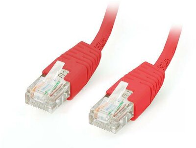 Equip U/UTP Cat6 lapos patch kábel 5.0m piros