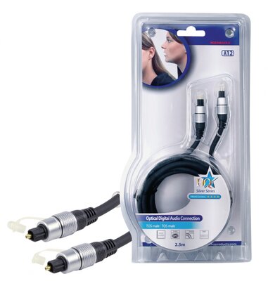 HQ HQSS4623/2.5 Digitális Audio Kábel 2.5m (Toslink apa - Toslink apa) Sötétszürke