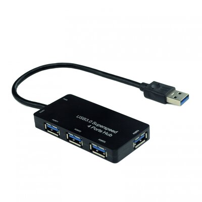 Gembird UHB-U3P4-01 USB 3.0 HUB (4 port) Fekete