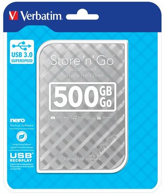 Verbatim 500GB Store 'n' Go 2.5" GEN 2 Ezüst USB 3.0 Külső HDD